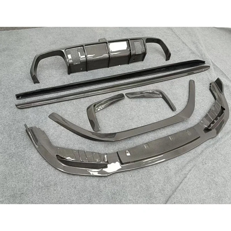 Suitable for  M8 Modified V Model Carbon Fiber Small Surround, Front Lip, Front Fog Cover, Side Skirt, Rear Lip, Tail Wing